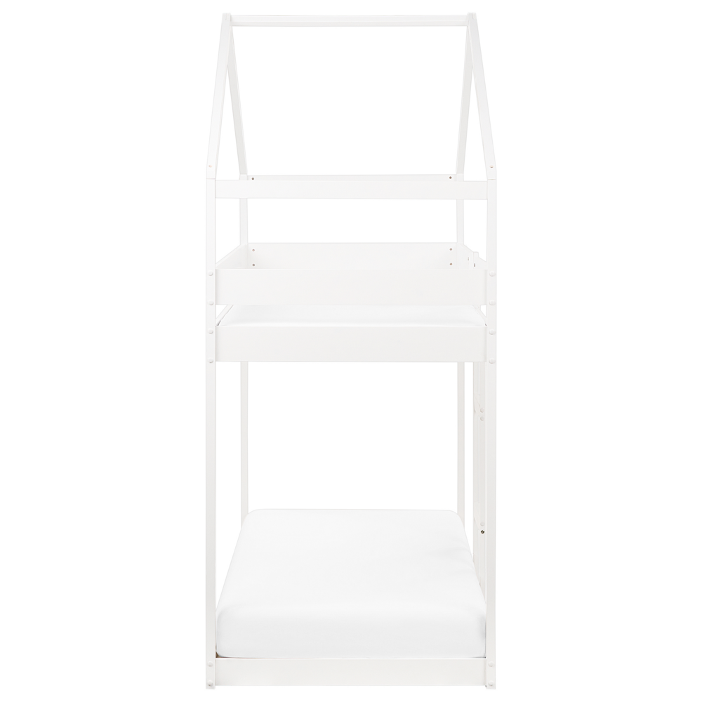 Letto a castello in legno bianco 90 x 200 cm letto cameretta a forma di casa