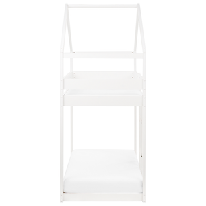 Letto a castello in legno bianco 90 x 200 cm letto cameretta a forma di casa