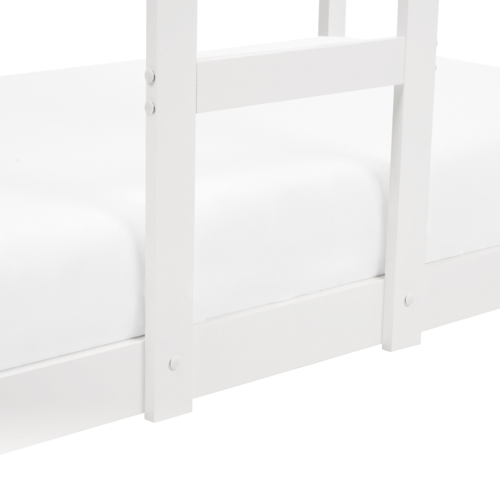 Letto a castello in legno bianco 90 x 200 cm letto cameretta a forma di casa