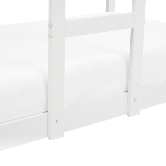 Letto a castello in legno bianco 90 x 200 cm letto cameretta a forma di casa