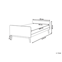 Letto singolo moderno con rete a doghe in legno di pino grigio 90 x 200 cm cameretta moderna