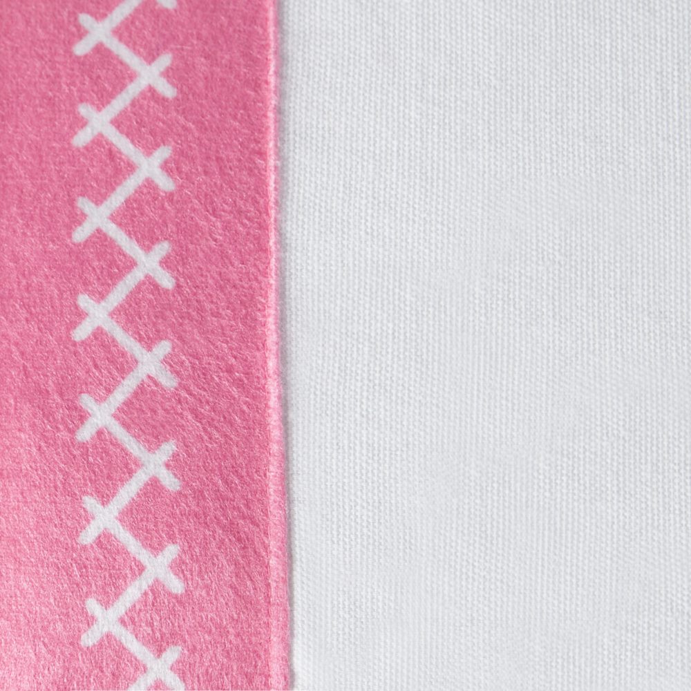 Set di 2 cuscini decorativi Rosa Bianco Cotone 30 x 50 cm con frange Cuscino moderno rettangolare Accessori decorativi Boho