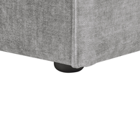 Sezione di seduta angolare destra tessuto grigio Modulo divano a 1 posto Moderno a 1 posto