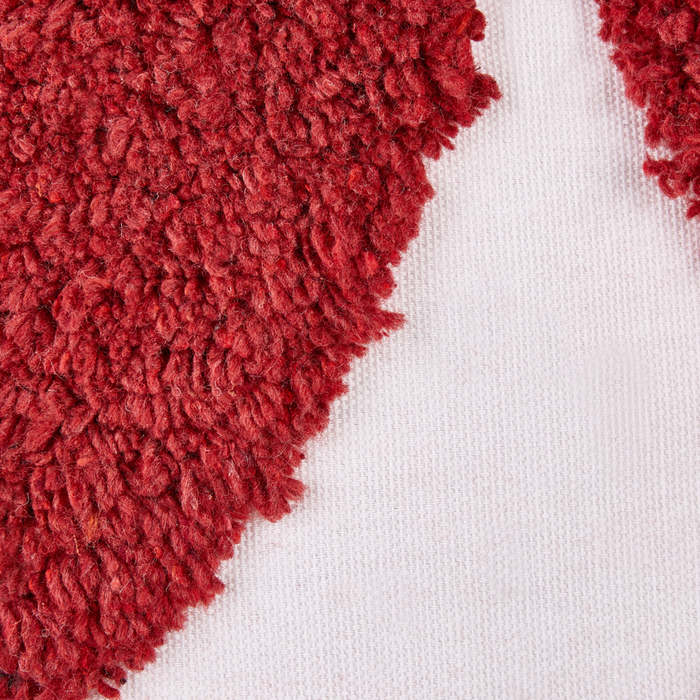 Set di 2 cuscini decorativi in cotone rosso e bianco 45 x 45 cm quadrati Cuscino moderno Boho Decor Accessori