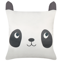 Set di 2 cuscini decorativi per bambini in cotone bianco e nero 45 x 45 cm Motivo panda Accessorio per la camera da letto dei bambini