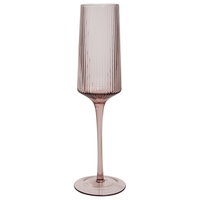 Set di 4 flûte da champagne soffiati a mano 22 cl 8 oz rosa trasparente bicchieri festa celebrazione