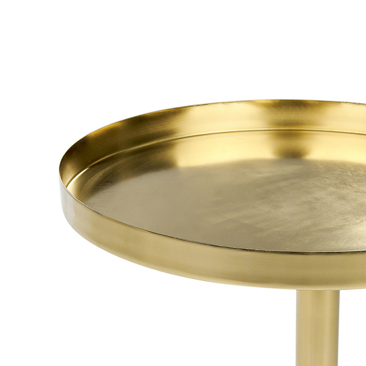 Tavolino moderno rotondo forma geometrica piano in pietra base in metallo bianco e oro soggiorno elegante