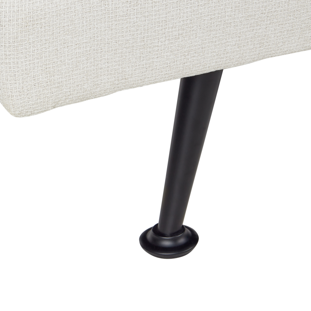 Divano Letto Beige Chiaro 3 Posti Imbottito Trapuntato Gambe In Metallo Click Clack