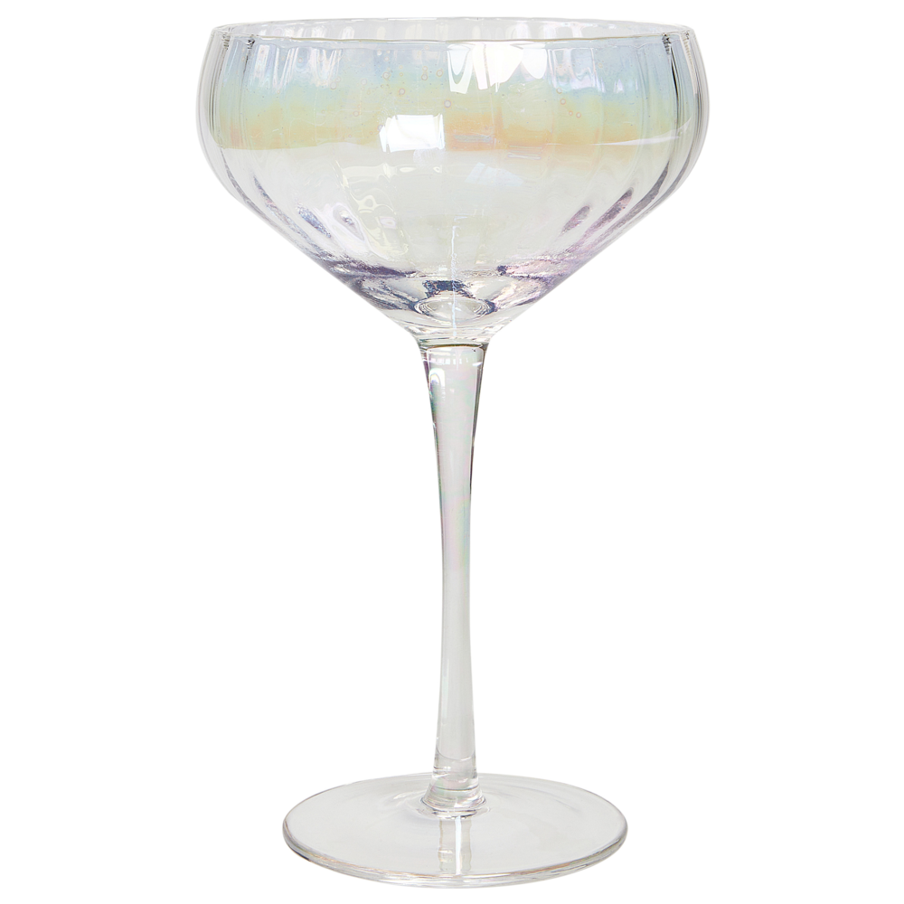 Set di 4 calici da champagne Pompadour soffiati a mano con finitura iridescente 30 cl brindisi festeggiamenti