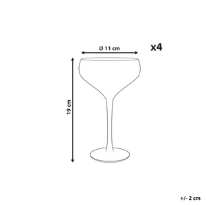 Set di 4 calici da champagne Pompadour soffiati a mano con finitura iridescente 30 cl brindisi festeggiamenti