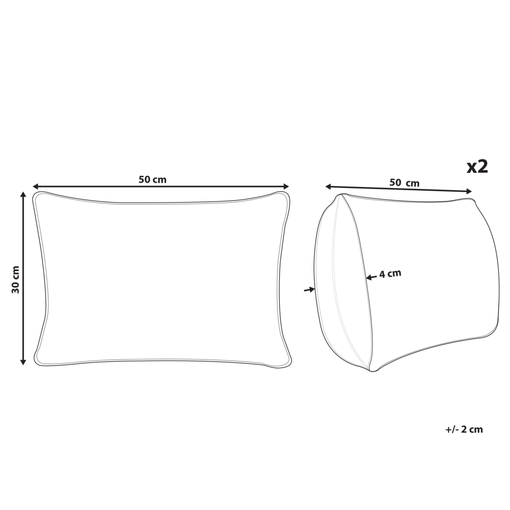 2 cuscini decorativi in cotone giallo 30 x 50 cm con testo bianco