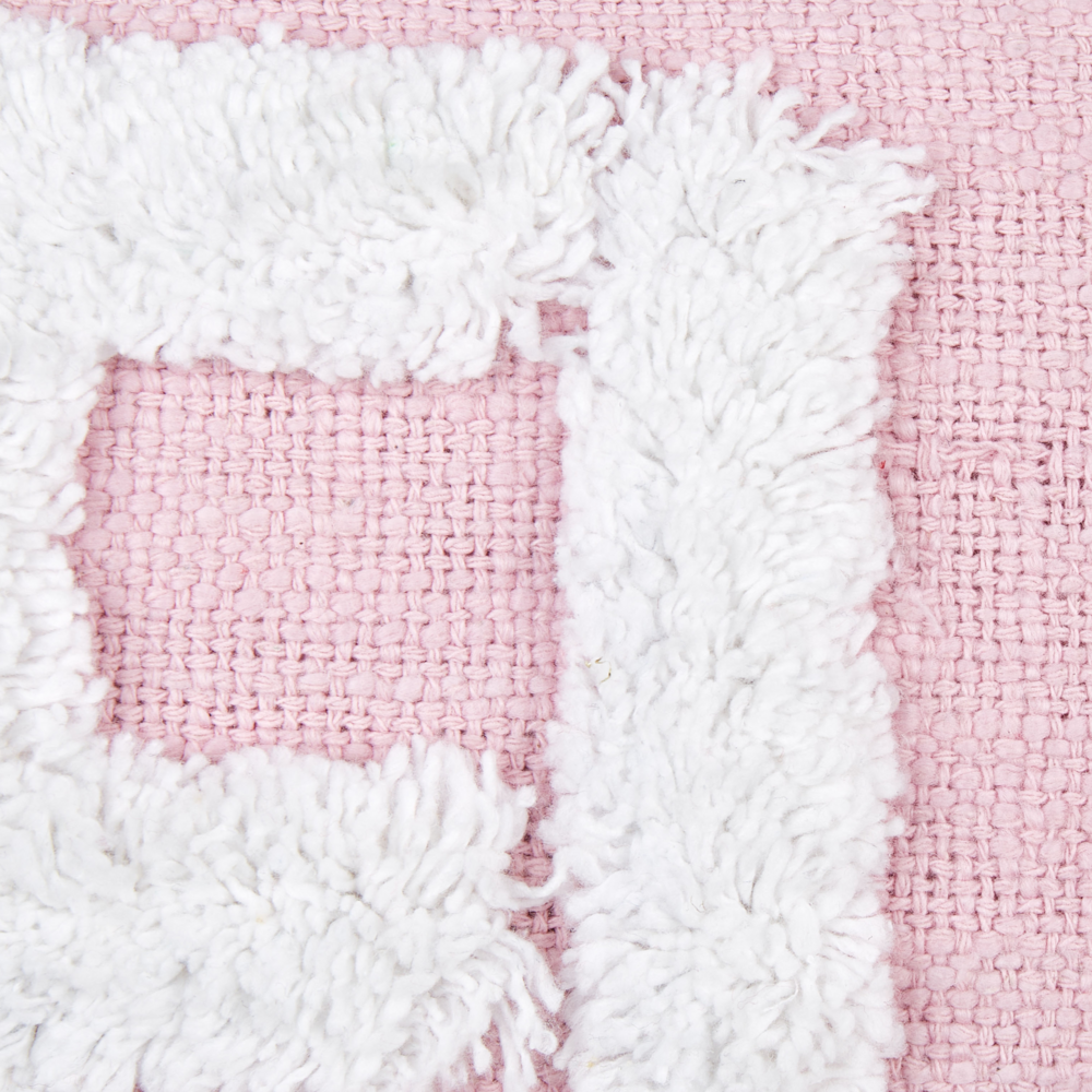 2 cuscini decorativi in cotone rosa pastello 30 x 50 cm con testo bianco