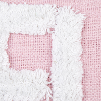 2 cuscini decorativi in cotone rosa pastello 30 x 50 cm con testo bianco