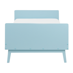 Letto singolo a doghe in legno di pino azzurro 90 x 200 cm stile moderno