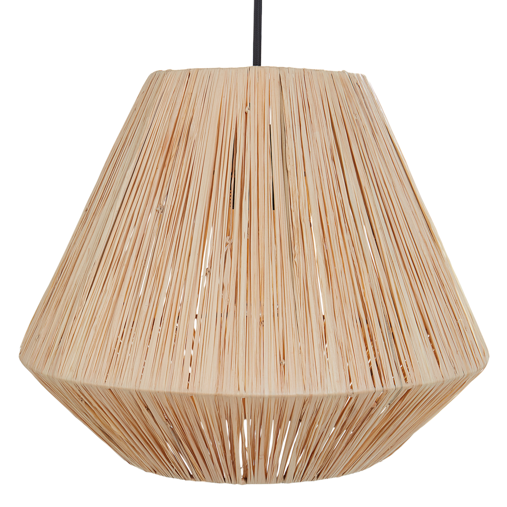 Lampadario con base in ferro realizzata in paglia naturale stile boho elegante
