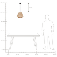 Lampadario con base in ferro realizzata in paglia naturale stile boho elegante