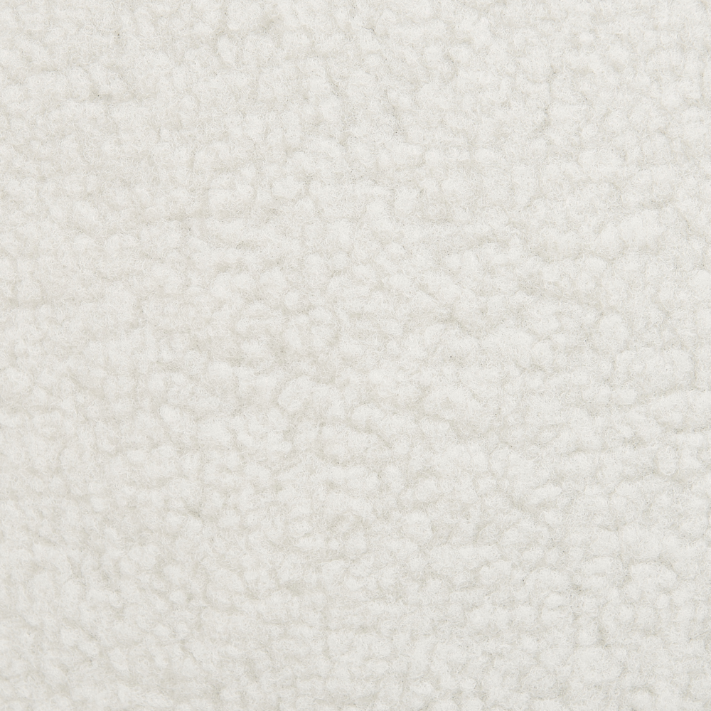 Poltrona imbottita in tessuto bianco senza braccioli a ciuffi verticali gambe in legno con trapuntatura