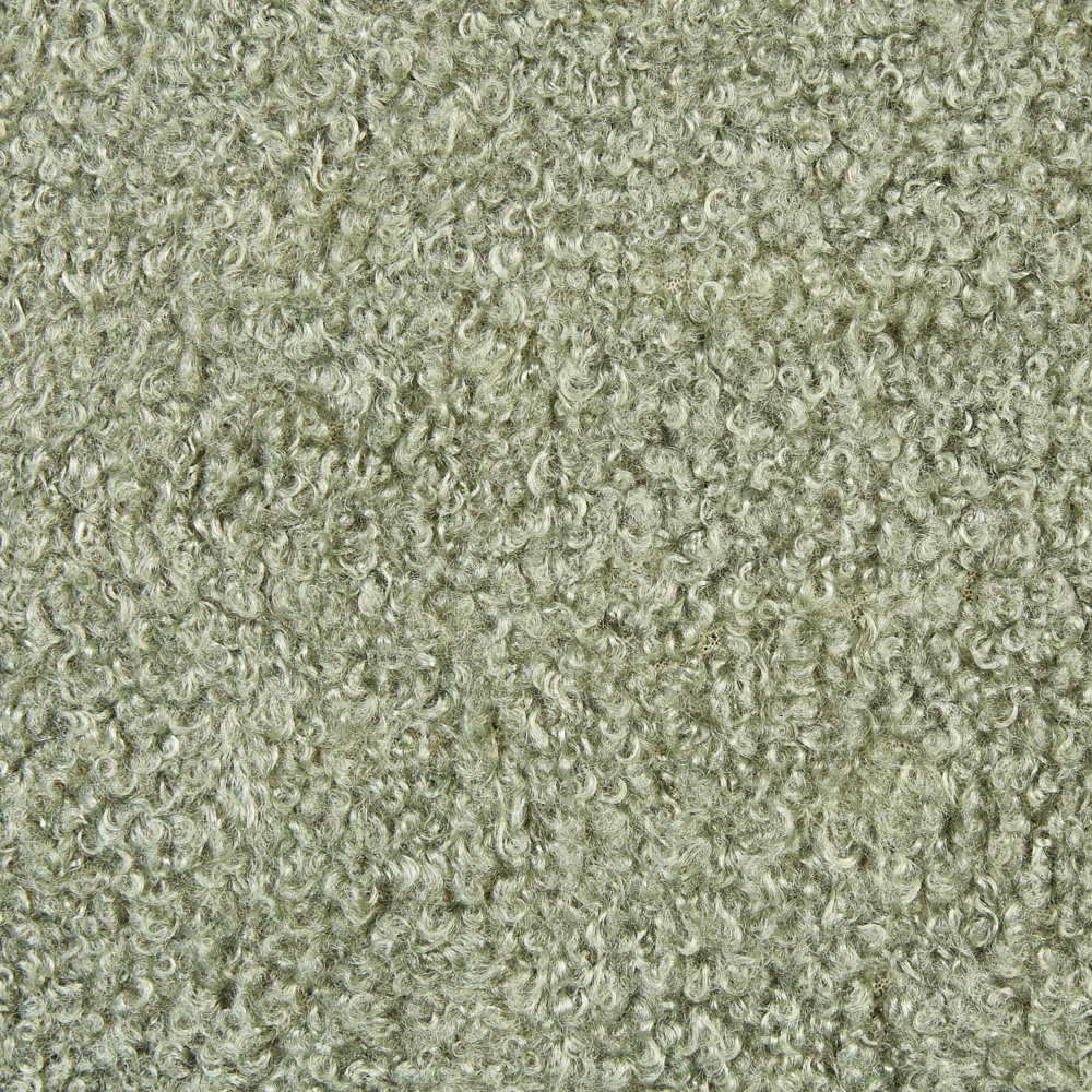 Set di 2 sedie da bar bouclé verde chiaro con gambe in acciaio e schienale rotondo soggiorno salotto