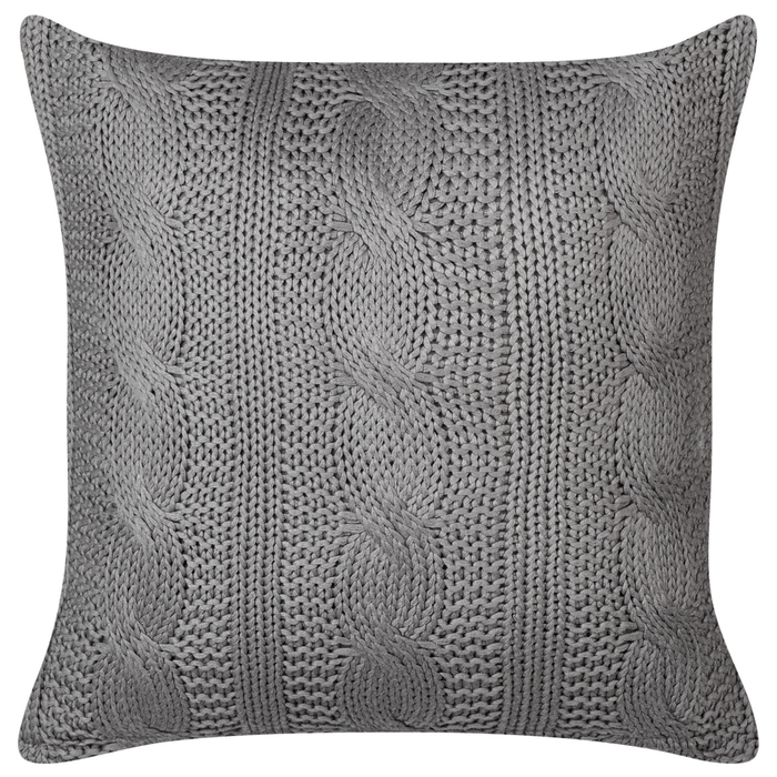 Set di 2 cuscini in cotone grigio 45 x 45 cm morbida imbottitura divano soggiorno