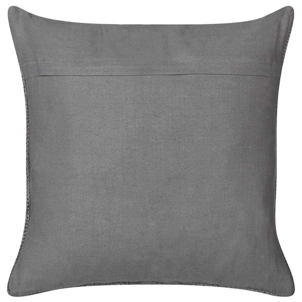 Set di 2 cuscini in cotone grigio 45 x 45 cm morbida imbottitura divano soggiorno