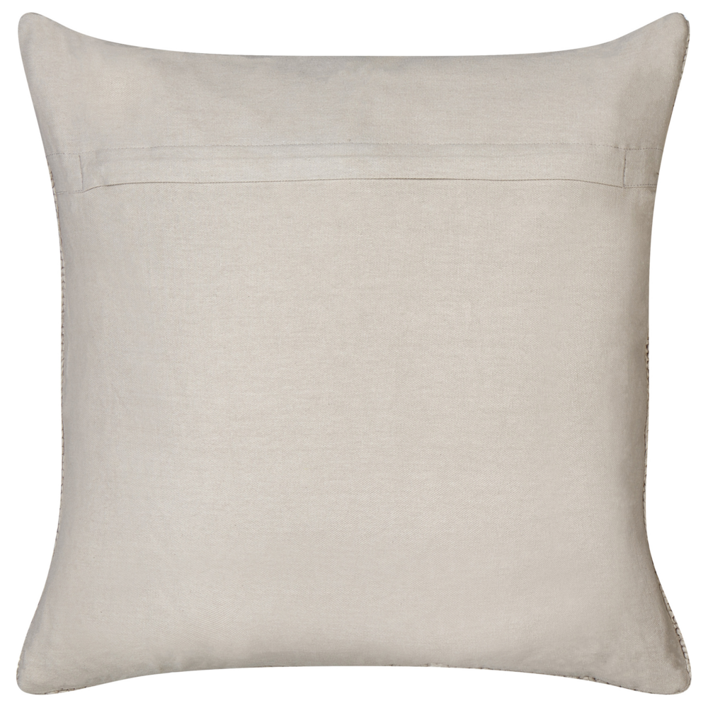 Set di 2 cuscini in cotone tortora 45 x 45 cm morbida imbottitura divano soggiorno