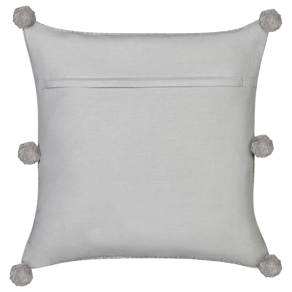 Set di 2 cuscini decorativi in cotone grigio 45 x 45 cm lavorati a maglia e sfoderabili quadrati accessori moderni per la decorazione.
