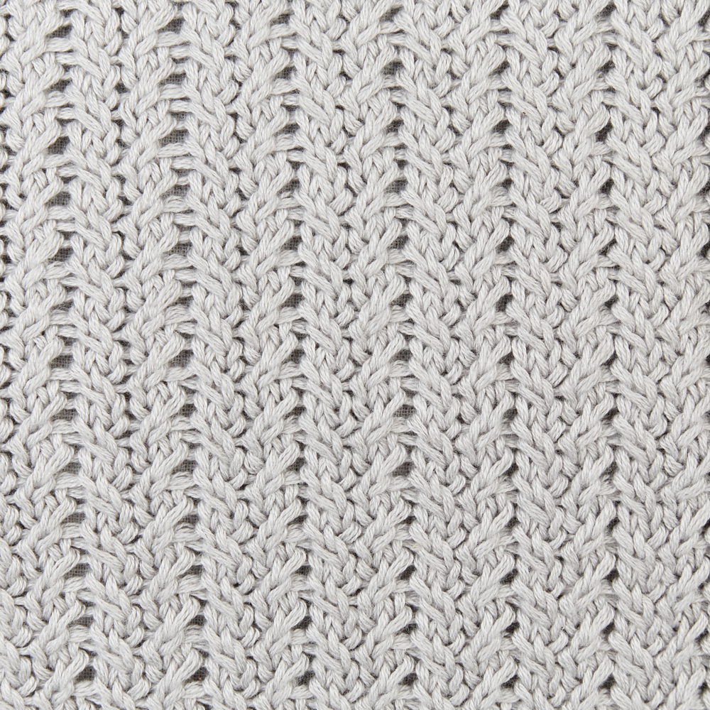 Set di 2 cuscini decorativi in cotone grigio 45 x 45 cm lavorati a maglia e sfoderabili quadrati accessori moderni per la decorazione.