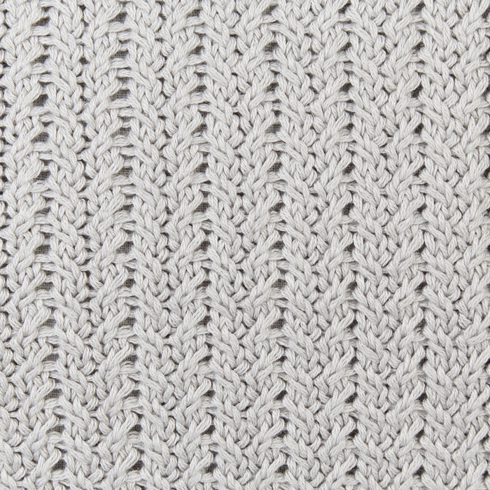 Set di 2 cuscini decorativi in cotone grigio 45 x 45 cm lavorati a maglia e sfoderabili quadrati accessori moderni per la decorazione.