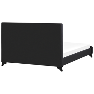 Letto Matrimoniale tessuto Nero 160 x 200 cm King Size Imbottito