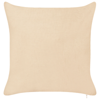 Set di 2 cuscini decorativi in velluto beige 45 x 45 cm sfoderabili Quadrato Accessori decorativi moderni