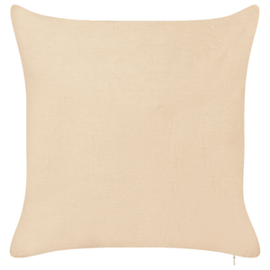 Set di 2 cuscini decorativi in velluto beige 45 x 45 cm sfoderabili Quadrato Accessori decorativi moderni
