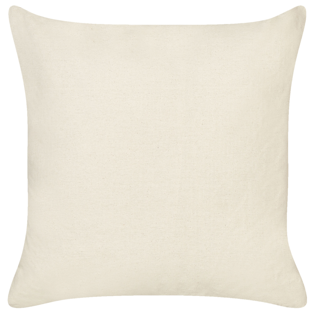 Set di 2 cuscini decorativi in cotone beige 45 x 45 cm sfoderabili Quadrato Accessori decorativi moderni