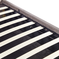 Letto Moderno Una Piazza e Mezzo con Contenitore Velluto Beige160 x 200 cm