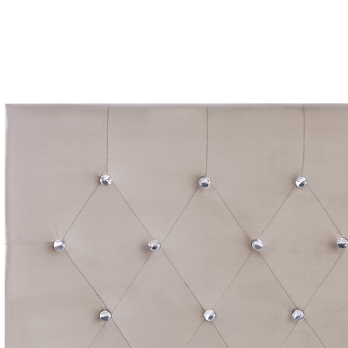 Letto Moderno Una Piazza e Mezzo con Contenitore Velluto Beige160 x 200 cm