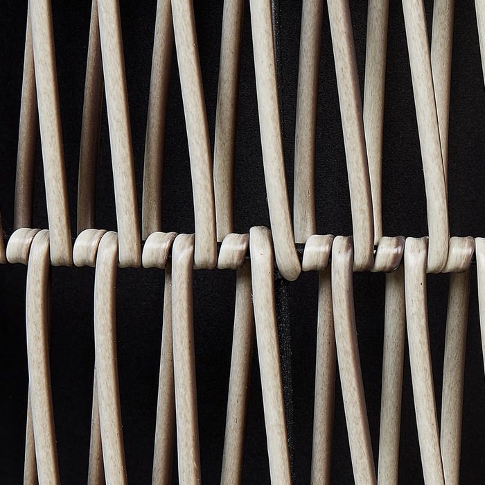 Set di 2 vasi in finto rattan chiaro per piante con inserto interni ed esterni