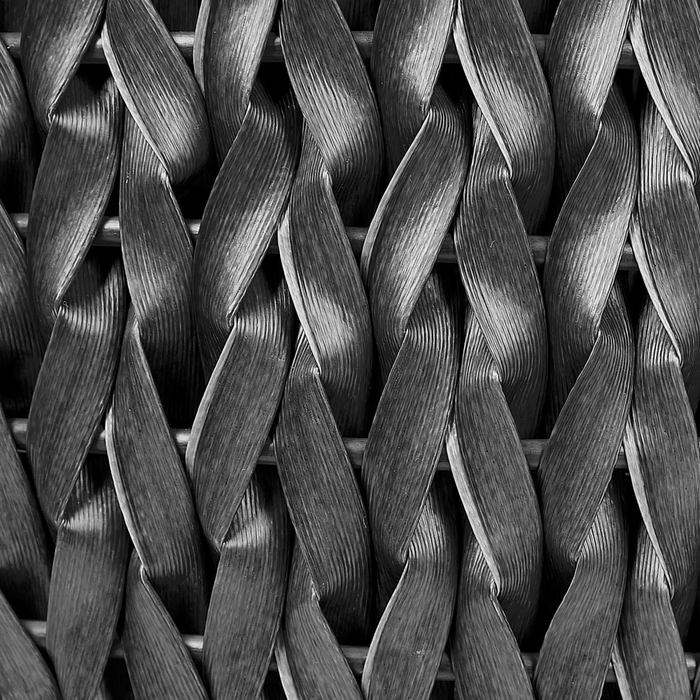 Set di 2 vasi in finto rattan nero per piante con inserto per interni ed esterni