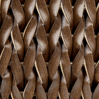 Set di 2 vasi in finto rattan marrone per piante con inserto per interni ed esterni