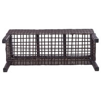 Fioriera da giardino in finto rattan marrone con 3 inserti per interni e per esterni