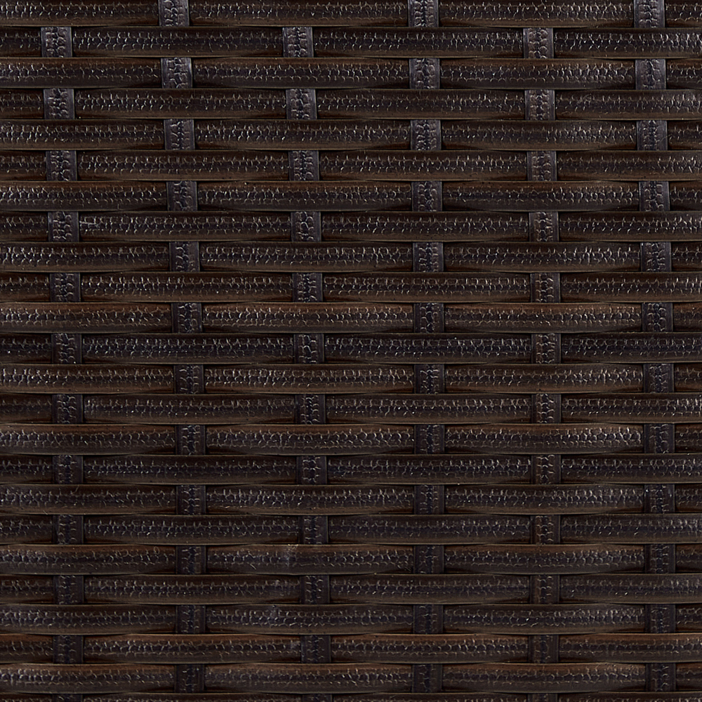 Fioriera da giardino in finto rattan marrone con 3 inserti per interni e per esterni