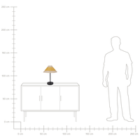 Lampada da tavolo con paralume in corda di carta beige e giallo stile boho soggiorno camera da letto