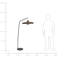 Lampada da terra in corda di carta nera realizzata a mano stile boho soggiorno camera da letto