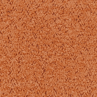 Sedia a dondolo in tessuto poliestere boucle arancione Rivestimento in metallo Gambe a pattini Design tradizionale e retrò