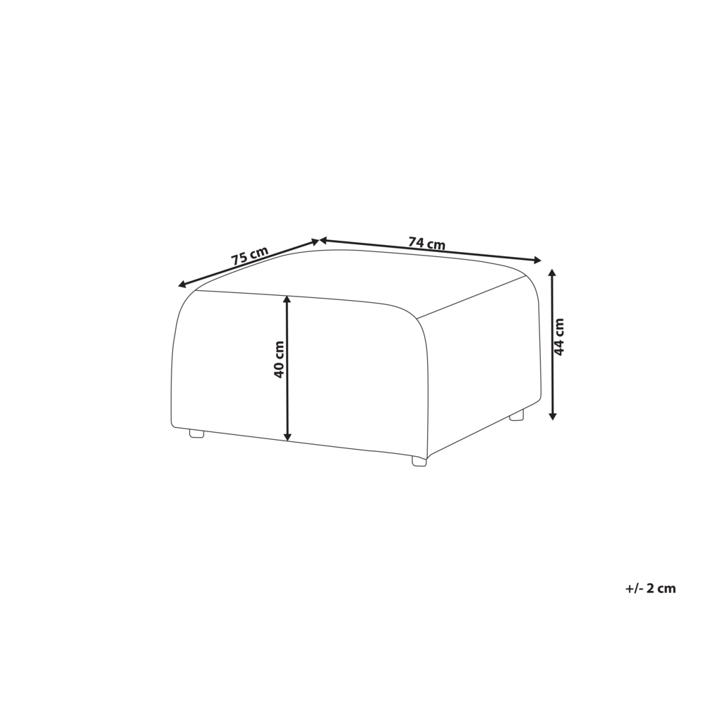 Ottomana in tessuto Boucle grigio chiaro stile moderno contemporaneo