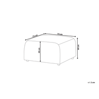 Ottomana in tessuto Boucle grigio chiaro stile moderno contemporaneo