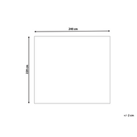 Copriletto in cotone bianco 220 x 240 cm con balza decorativa Camera da letto