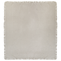 Copriletto in cotone tortora 220 x 240 cm con balza decorativa Camera da letto