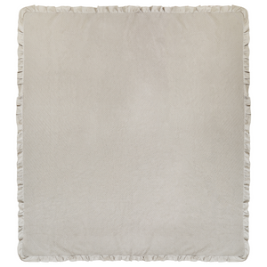 Copriletto in cotone tortora 220 x 240 cm con balza decorativa Camera da letto