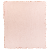 Copriletto in cotone rosa pastello 220 x 200 cm con balza decorativa Camera da letto