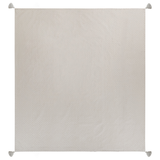 Copriletto in cotone tortora 200 x 220 cm con frange Decorativo Camera da letto