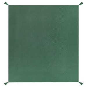 Copriletto in cotone verde 200 x 220 cm con frange Decorativo Camera da letto